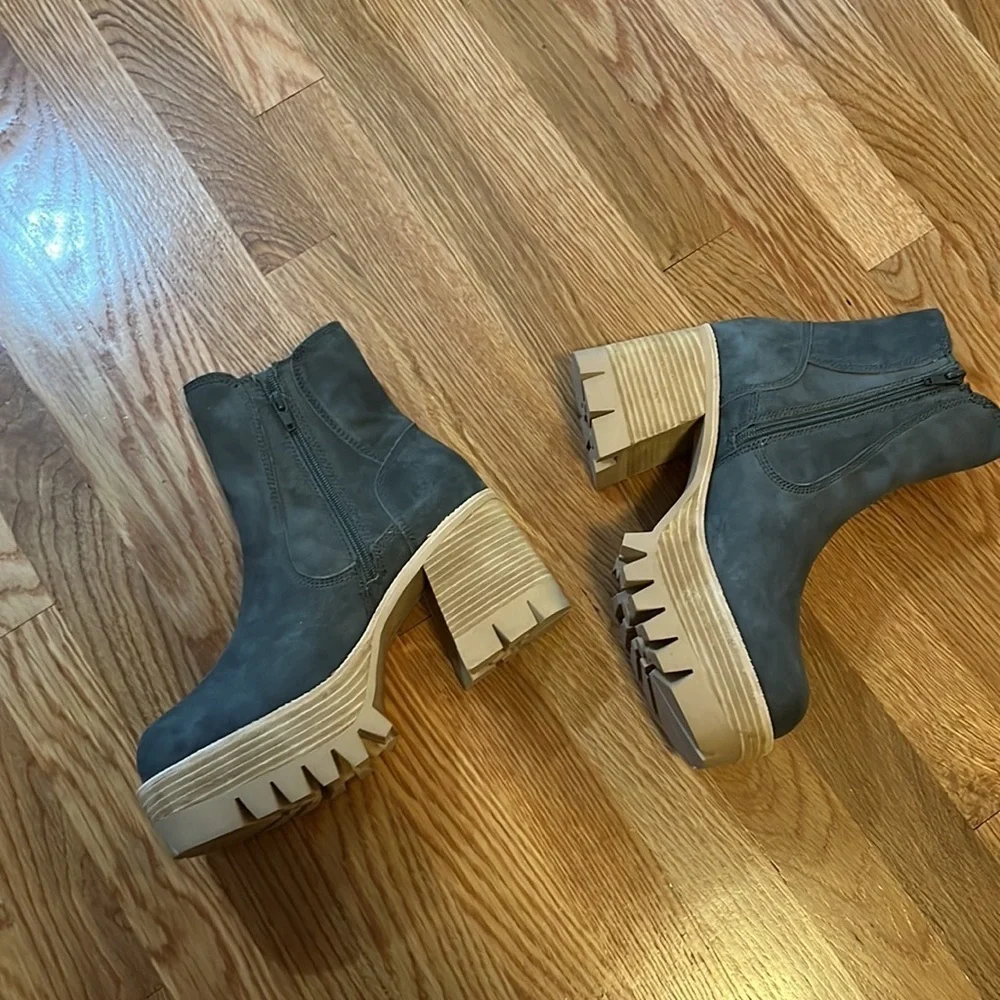 New Free People Jeffrey Campbell Preston Platform Ankle Boots Size 10